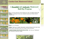 Desktop Screenshot of gardengatemontessori.com